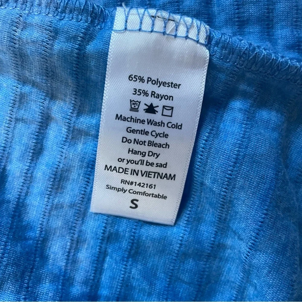 LuLaRoe S Sarah Ruffled Blue Cardigan Sweater - Picture 4 of 5